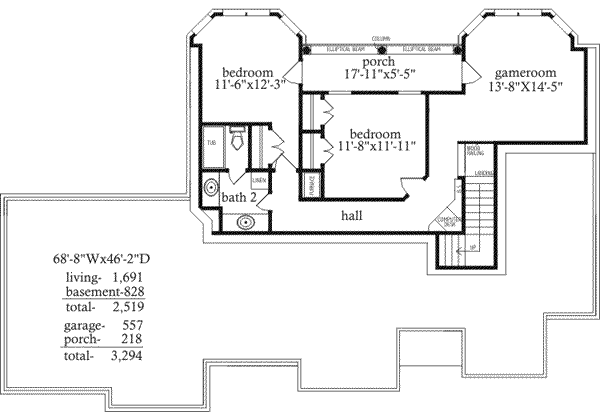 lower floor house blueprint