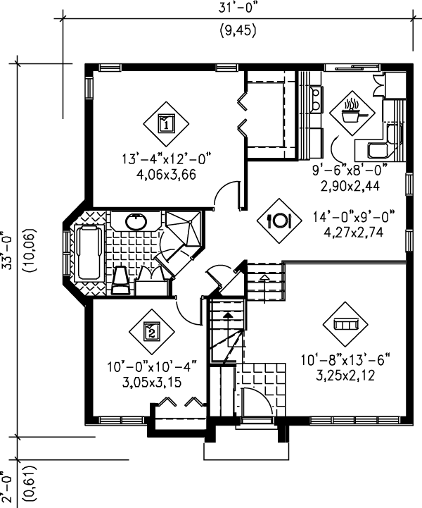 House 1581 Blueprint Details Floor Plans