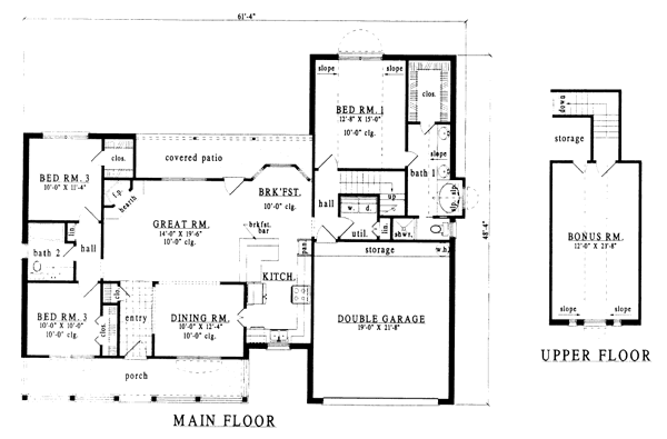 main floor house blueprint