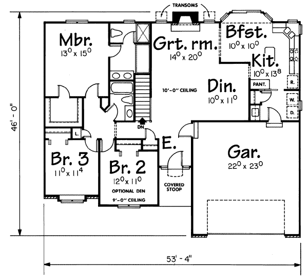 main floor house blueprint