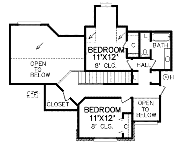 upper floor house blueprint