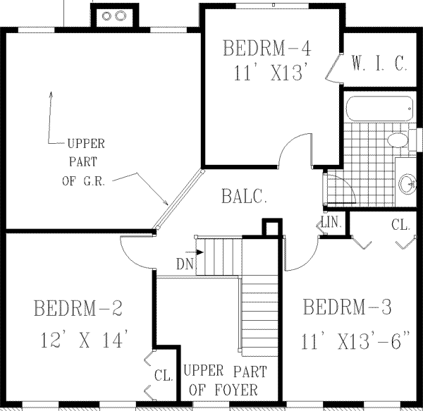 upper floor house blueprint