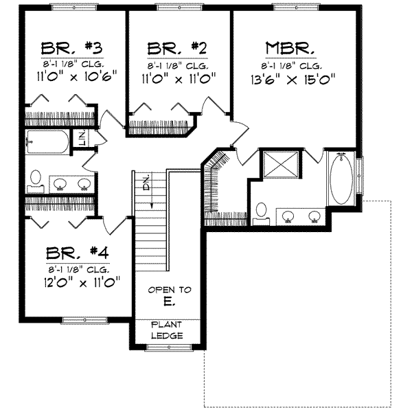 upper floor house blueprint