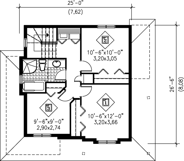 upper floor house blueprint