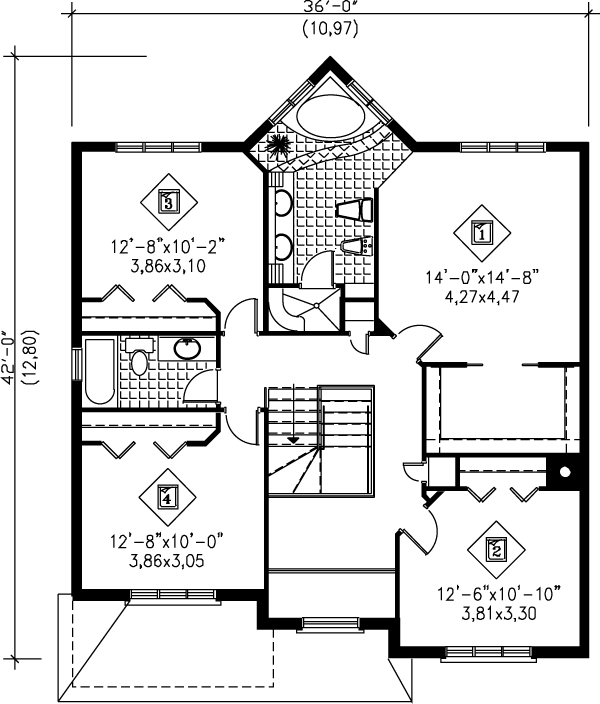 upper floor house blueprint