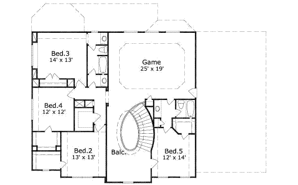 upper floor house blueprint