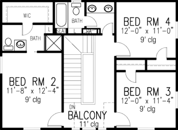 upper floor house blueprint