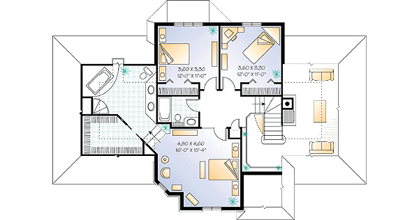 upper floor house blueprint