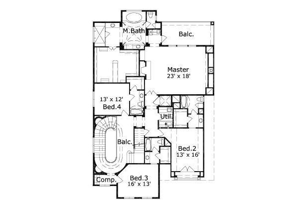 upper floor house blueprint