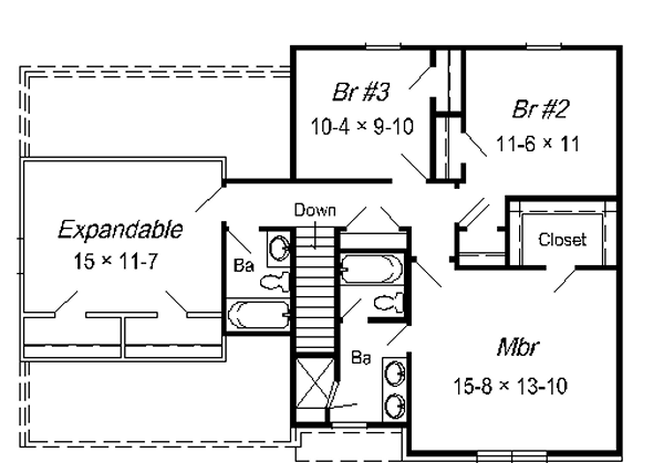 upper floor house blueprint