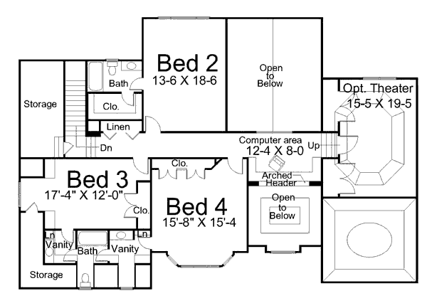 upper floor house blueprint