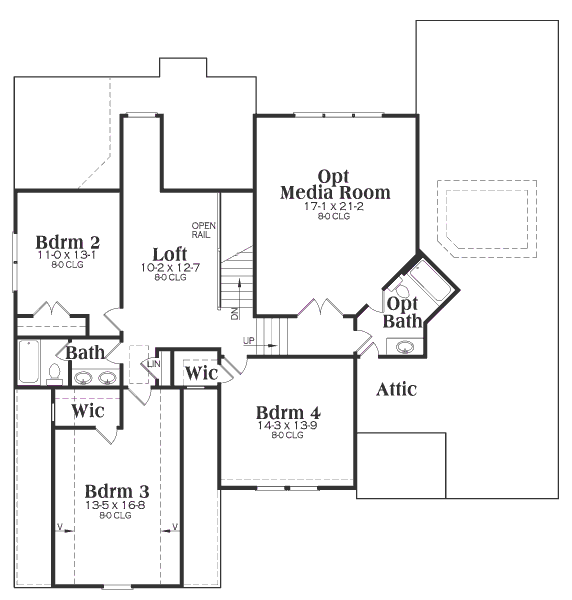 upper floor house blueprint