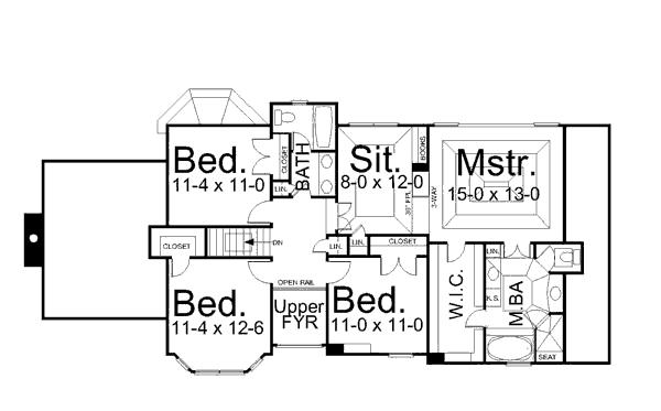 upper floor house blueprint