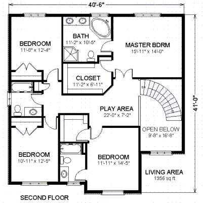 upper floor house blueprint
