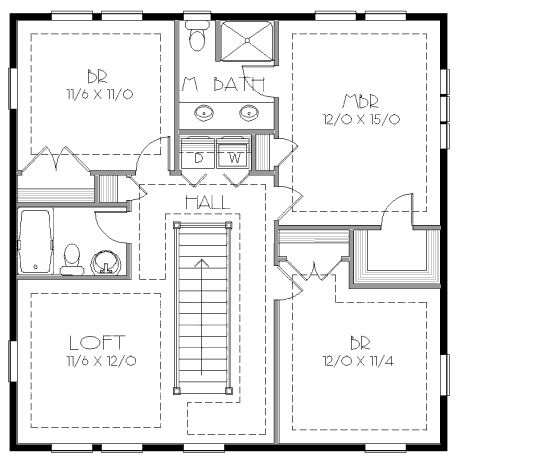 upper floor house blueprint