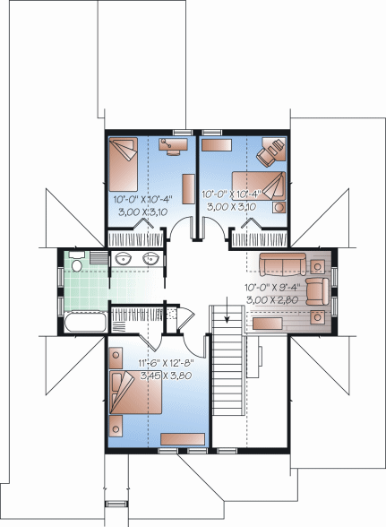 upper floor house blueprint