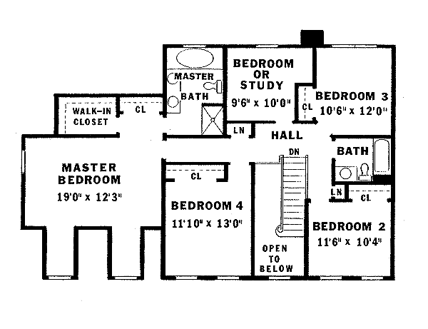 upper floor house blueprint