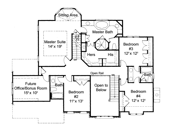 upper floor house blueprint