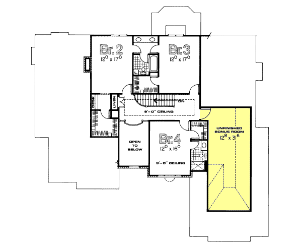 upper floor house blueprint