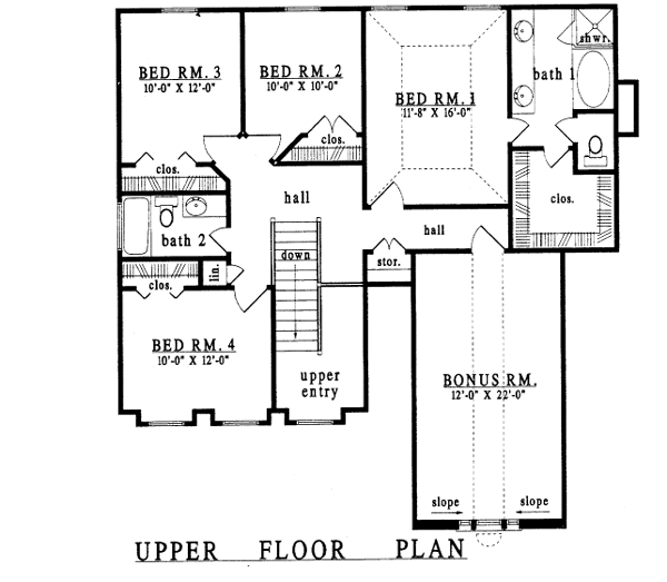 upper floor house blueprint
