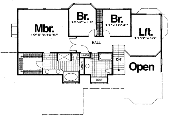 upper floor house blueprint