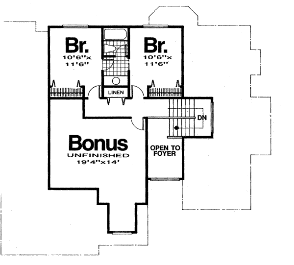 upper floor house blueprint