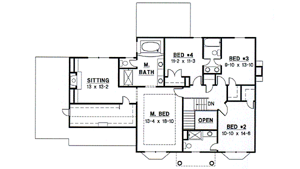upper floor house blueprint