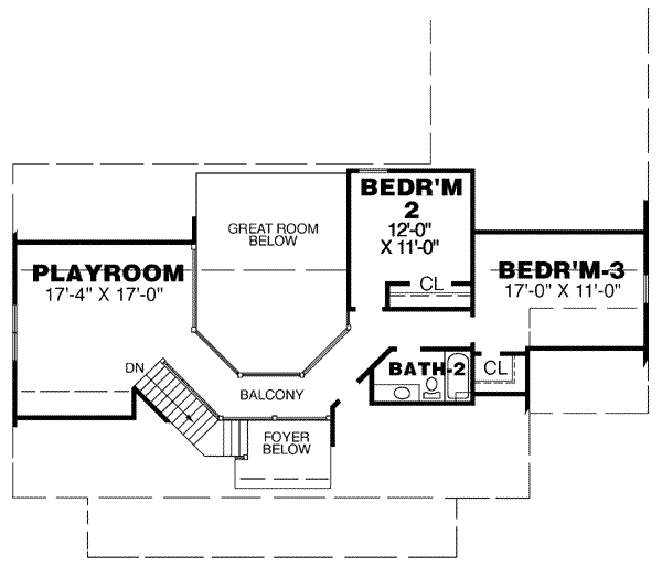 upper floor house blueprint