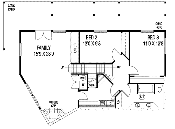 lower floor house blueprint