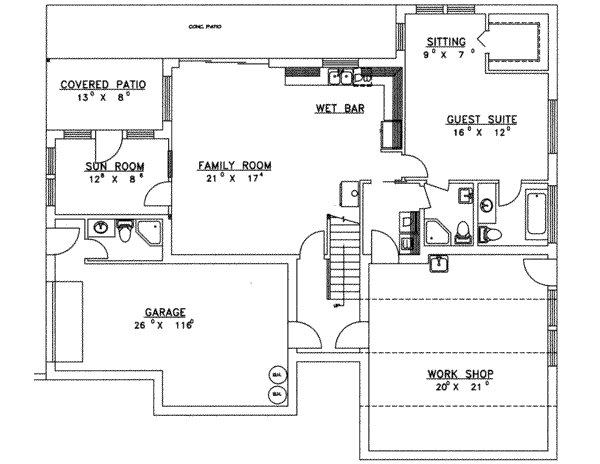 lower floor house blueprint