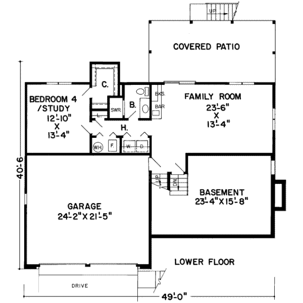lower floor house blueprint