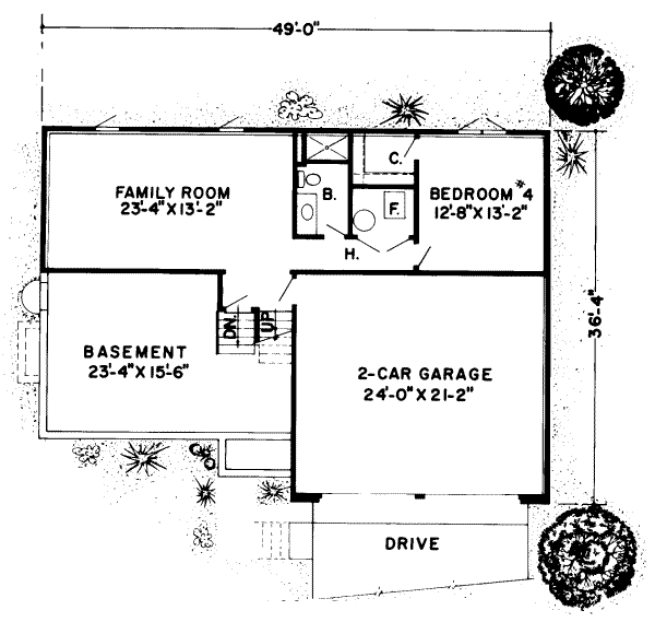 lower floor house blueprint