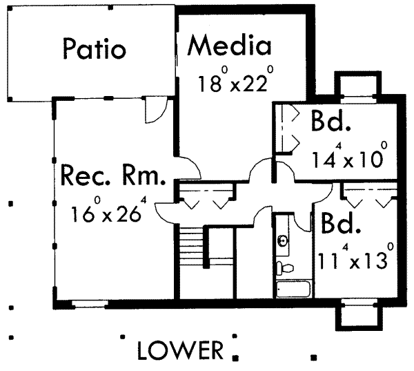 lower floor house blueprint
