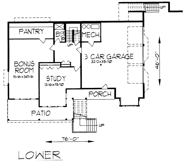 lower floor house blueprint