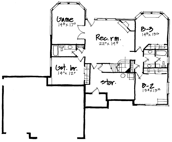 lower floor house blueprint