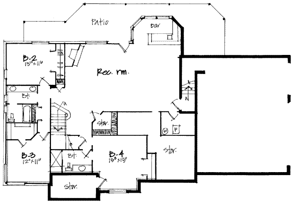 lower floor house blueprint
