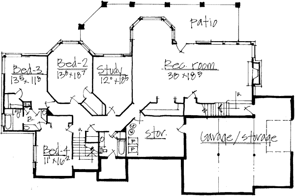 lower floor house blueprint