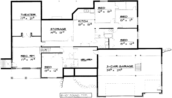 lower floor house blueprint