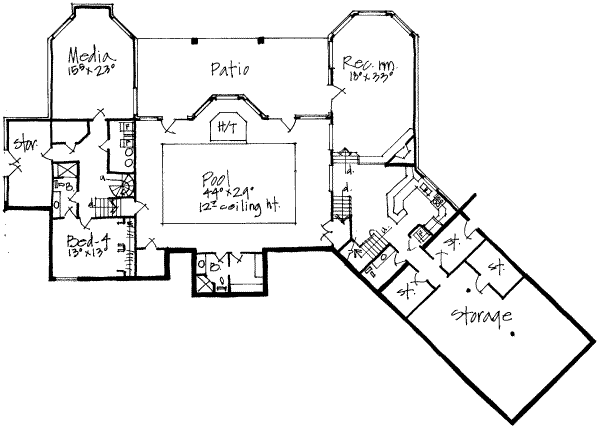 lower floor house blueprint