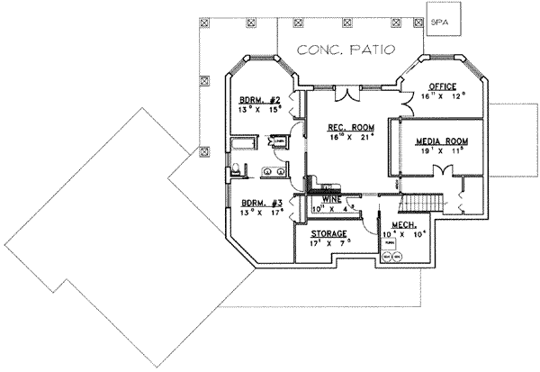 lower floor house blueprint