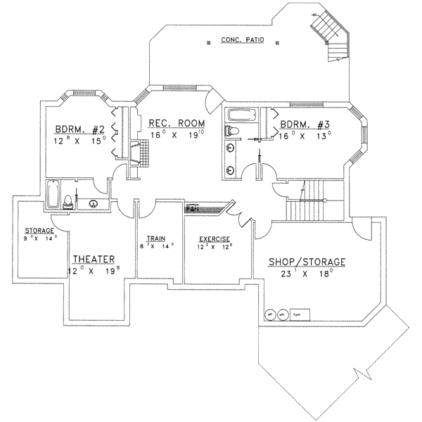 lower floor house blueprint