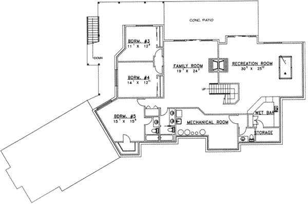 lower floor house blueprint