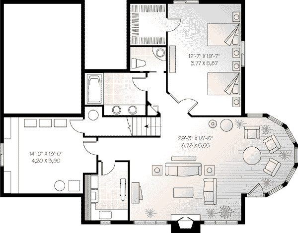 lower floor house blueprint