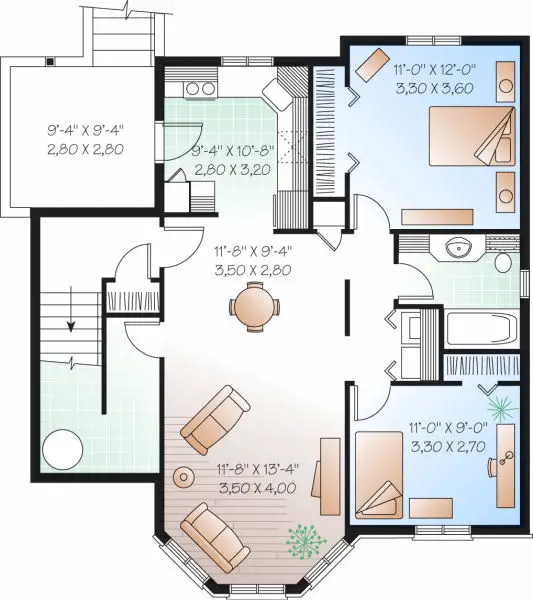 lower floor house blueprint