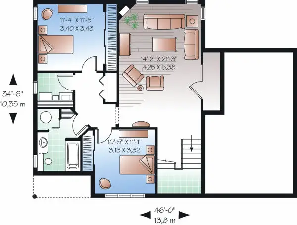 lower floor house blueprint