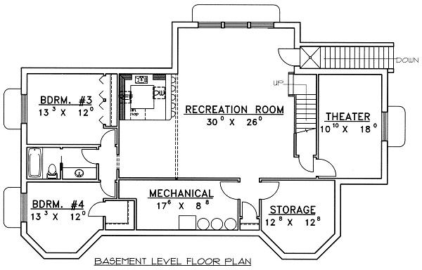 lower floor house blueprint