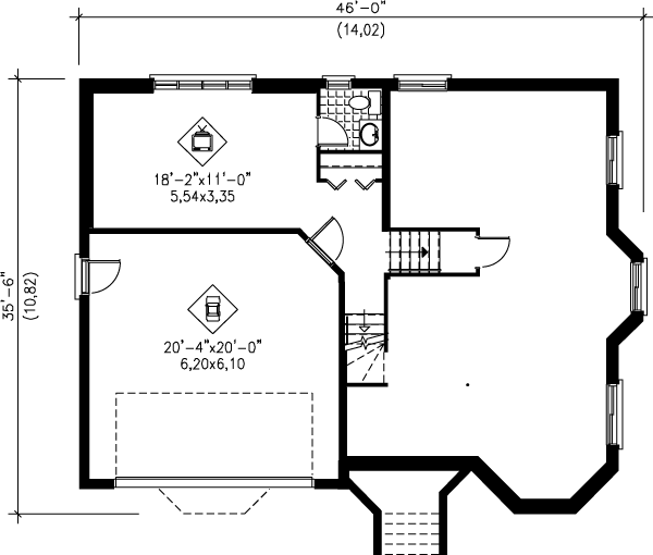 lower floor house blueprint