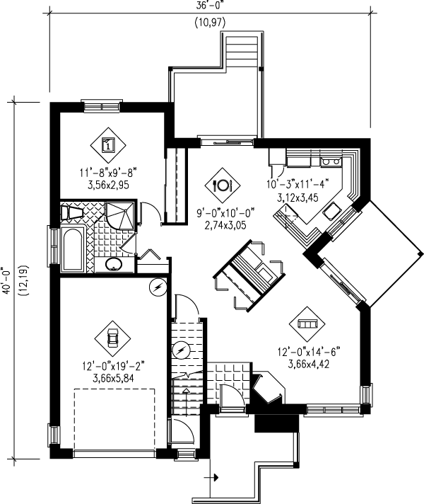 lower floor house blueprint