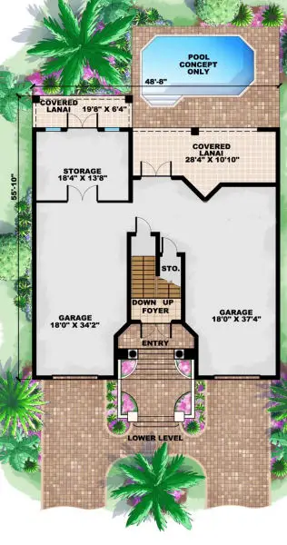 lower floor house blueprint