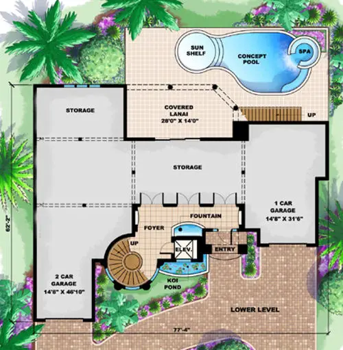 lower floor house blueprint